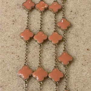 Gold and Orange Diamond Necklace with Delicate Chain